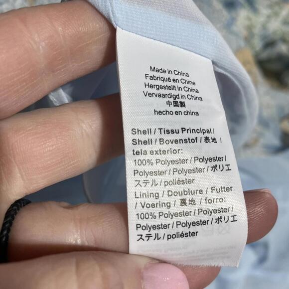 J. Crew Floral Long Sleeve Swing Dress Blue Floral Excellent Like New 6 - Picture 6 of 6